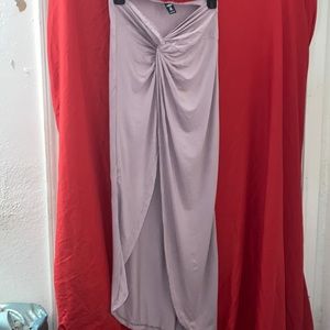 Two piece lite purple crop top and Skirt